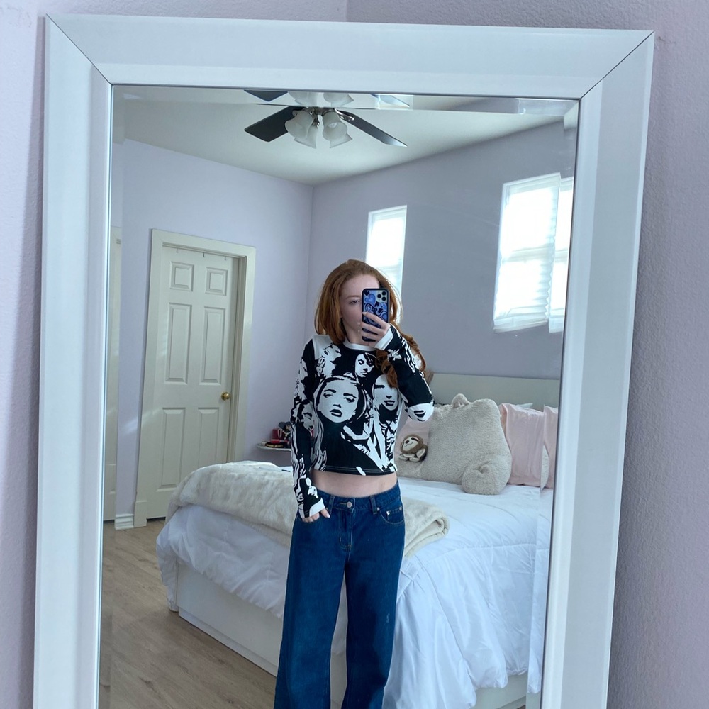 Edikted Black and White Graphic Top